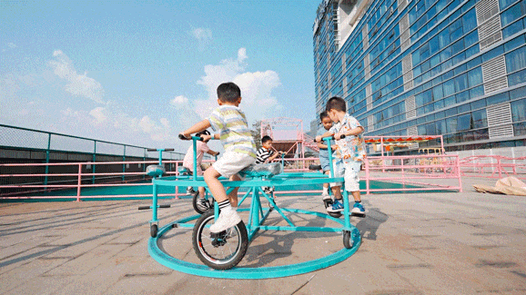 多人旋转自行车-好玩又健身的儿童设备